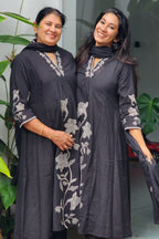 Midnight Bloom Cotton Salwar Set