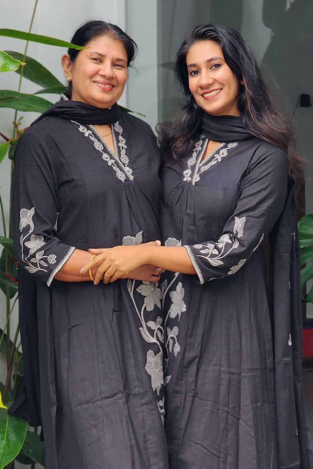 Midnight Bloom Cotton Salwar Set