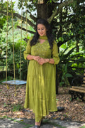 Olive Green Chanderi Salwar Set